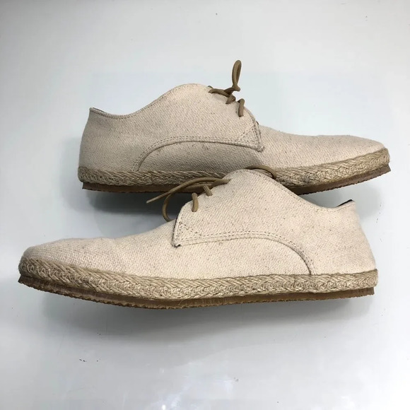 Patara Ivory Nomad Canvas Derby Casual Lace Up Shoe Men Size 8 - Picture 6 of 12